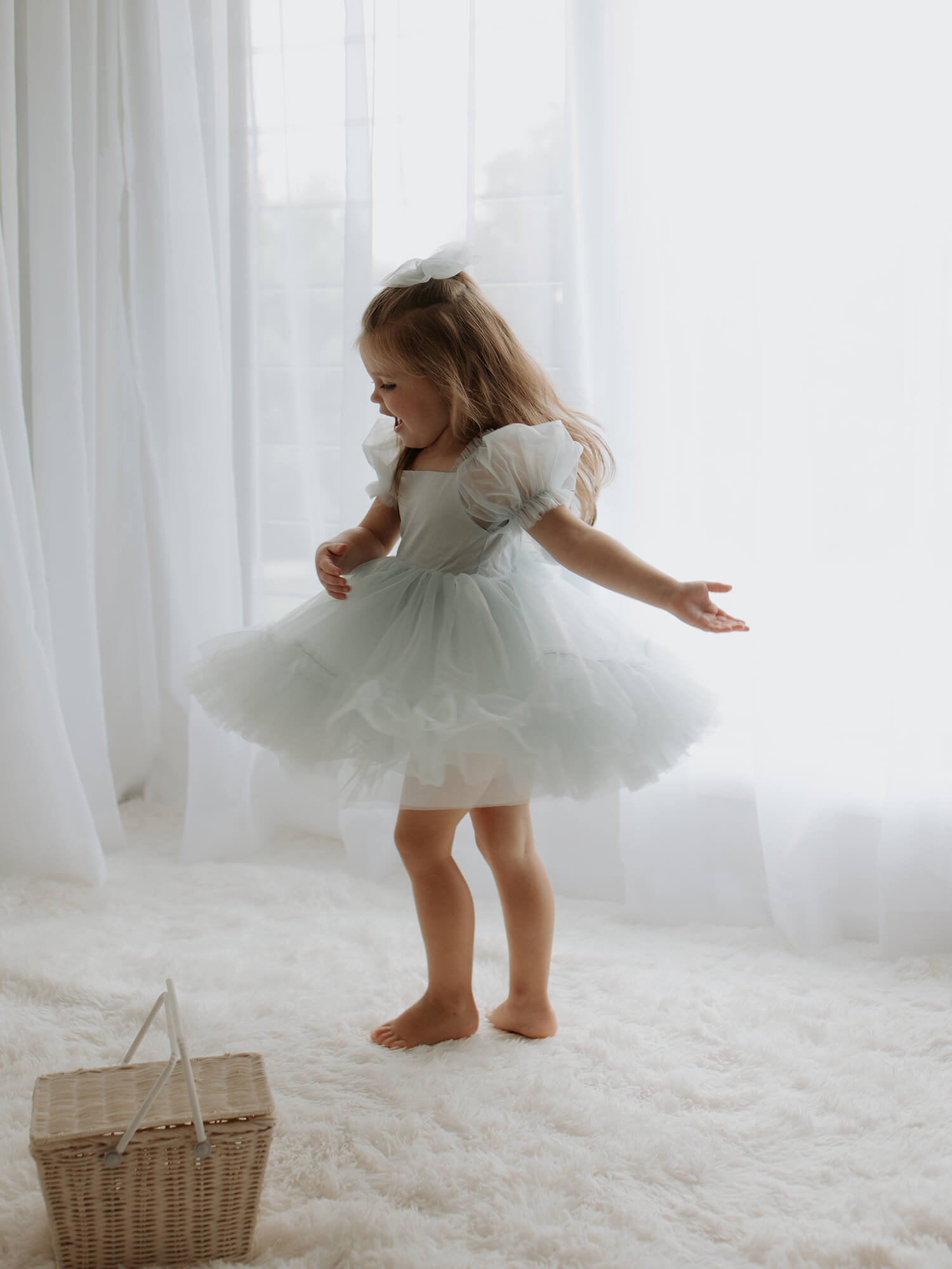 Gabrielle dress - dusty blue