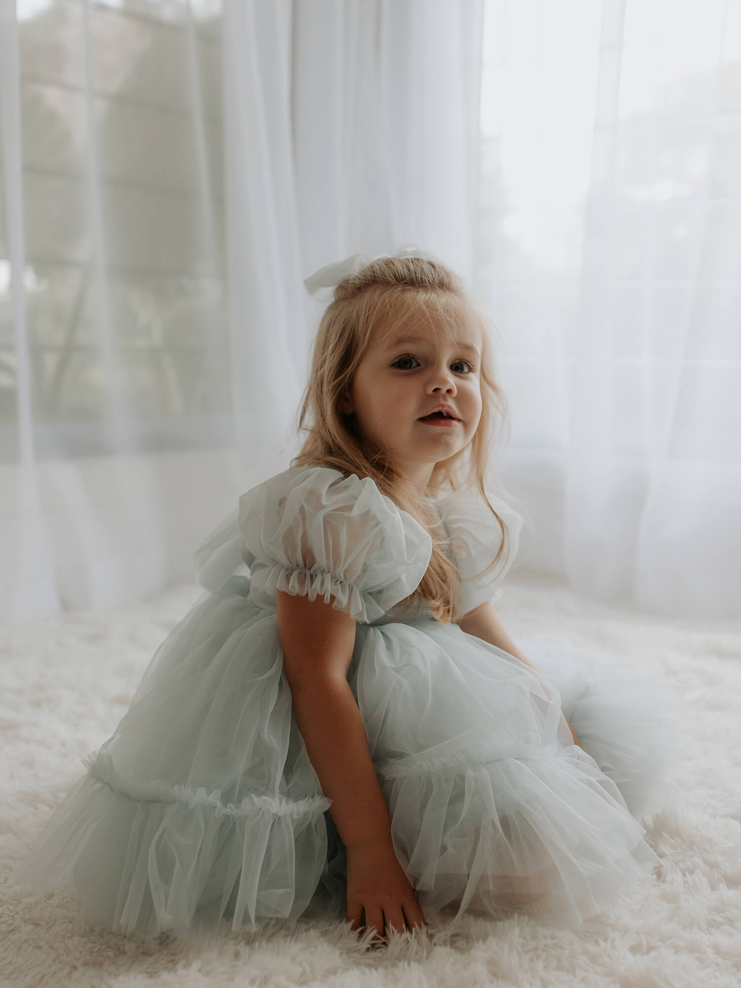 Gabrielle dress - dusty blue