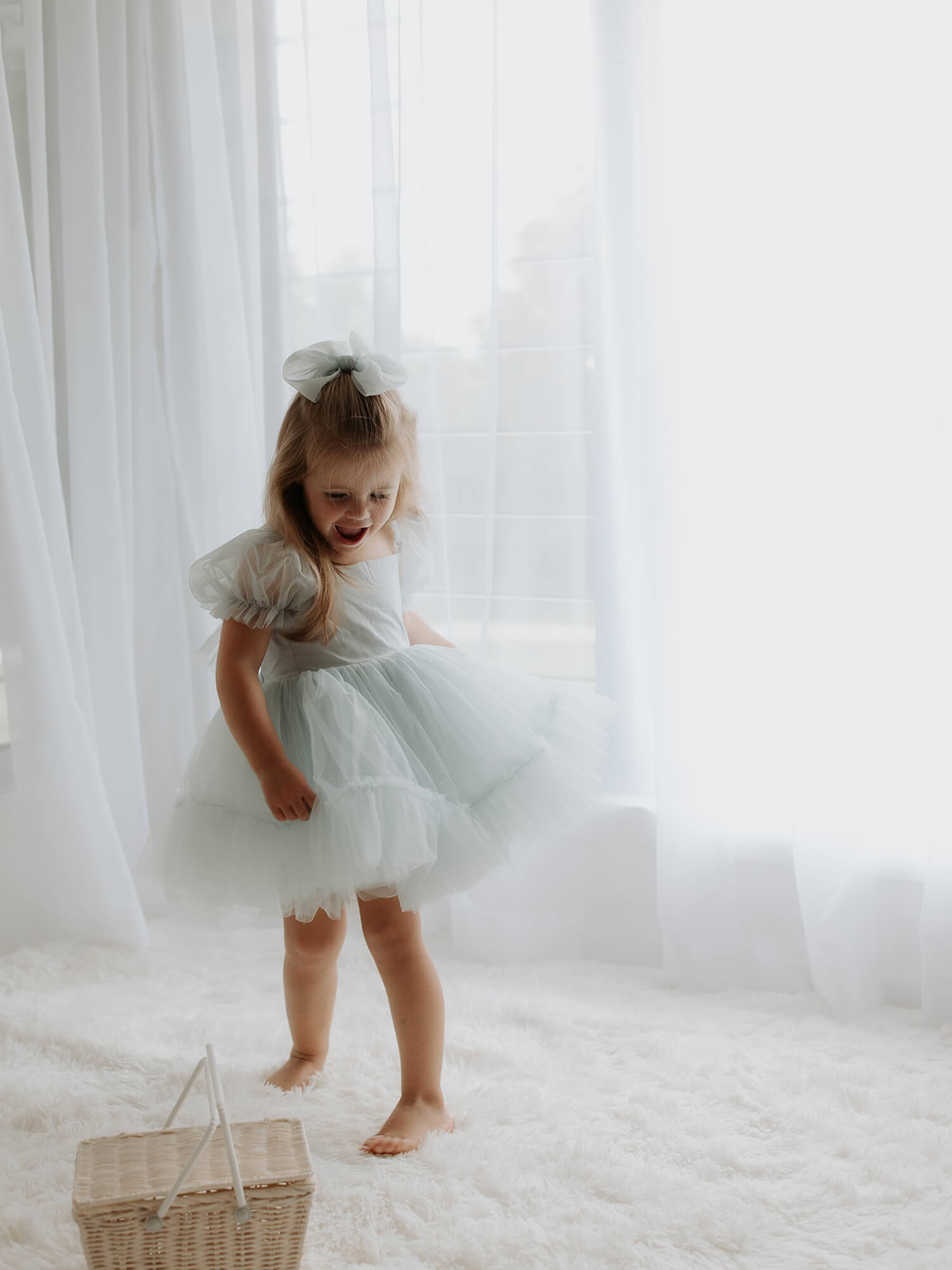 Gabrielle dress - dusty blue