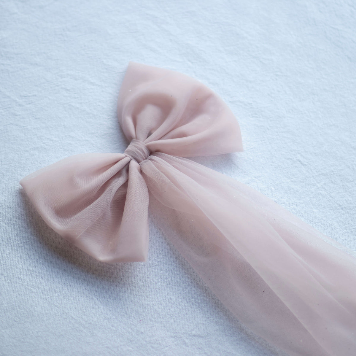 Large tulle bow to match our Dusty pink Rosie flower girl dress.