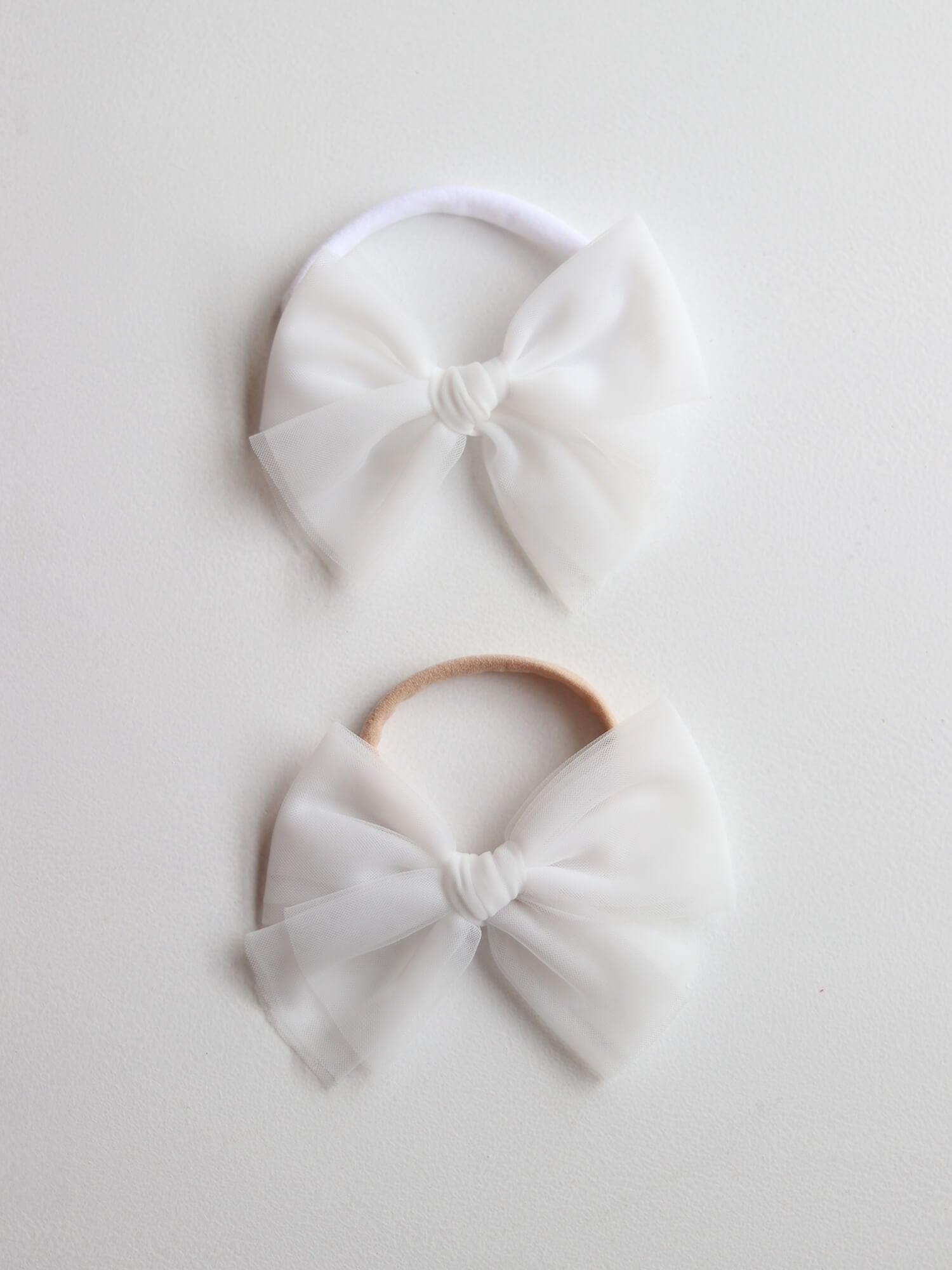 Tulle bow headband - ivory