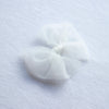 Medium tulle bow clip made from soft ivory tulle.
