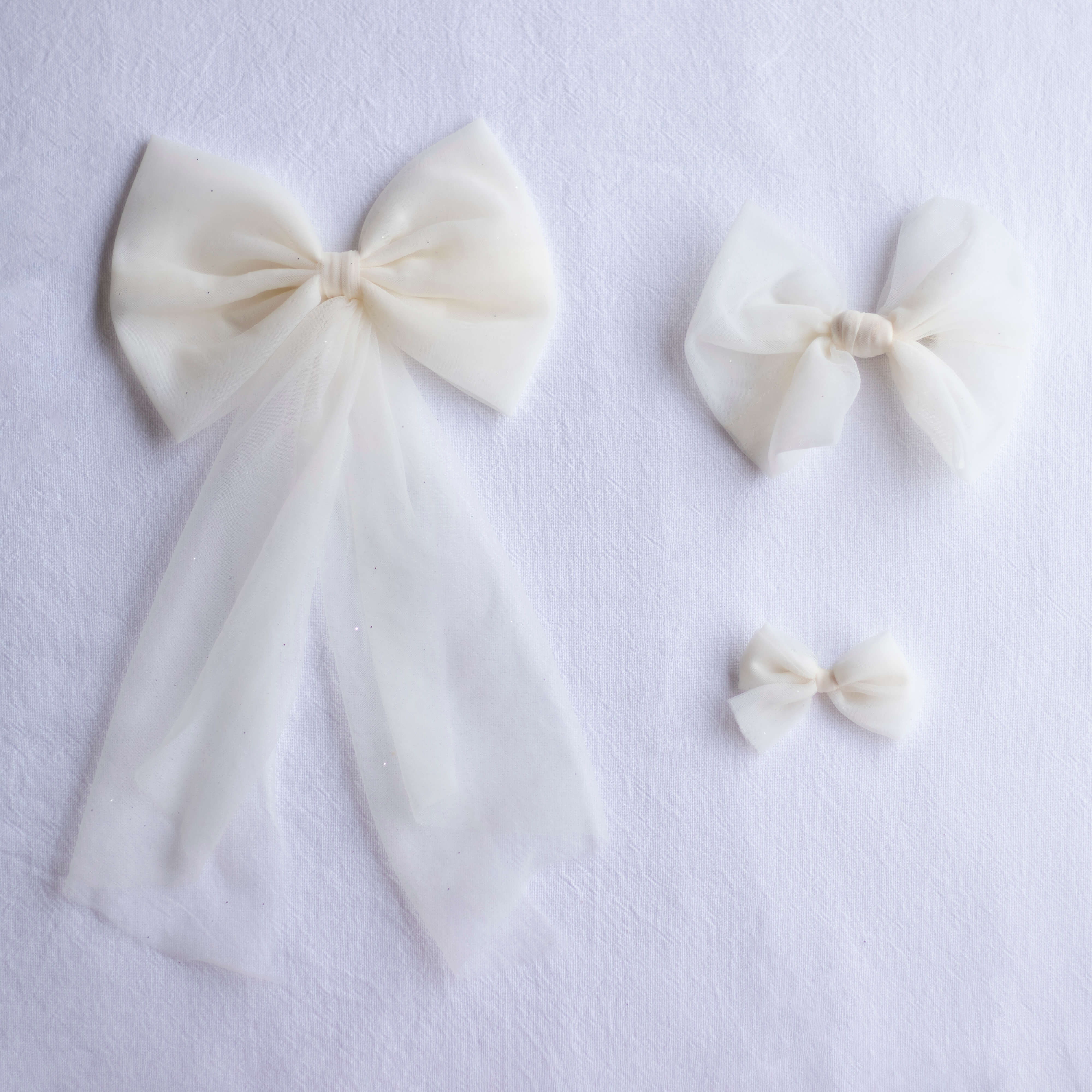 Tulle bows - Cream