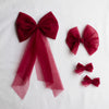 crimson red tulle bows from our Christmas collection.