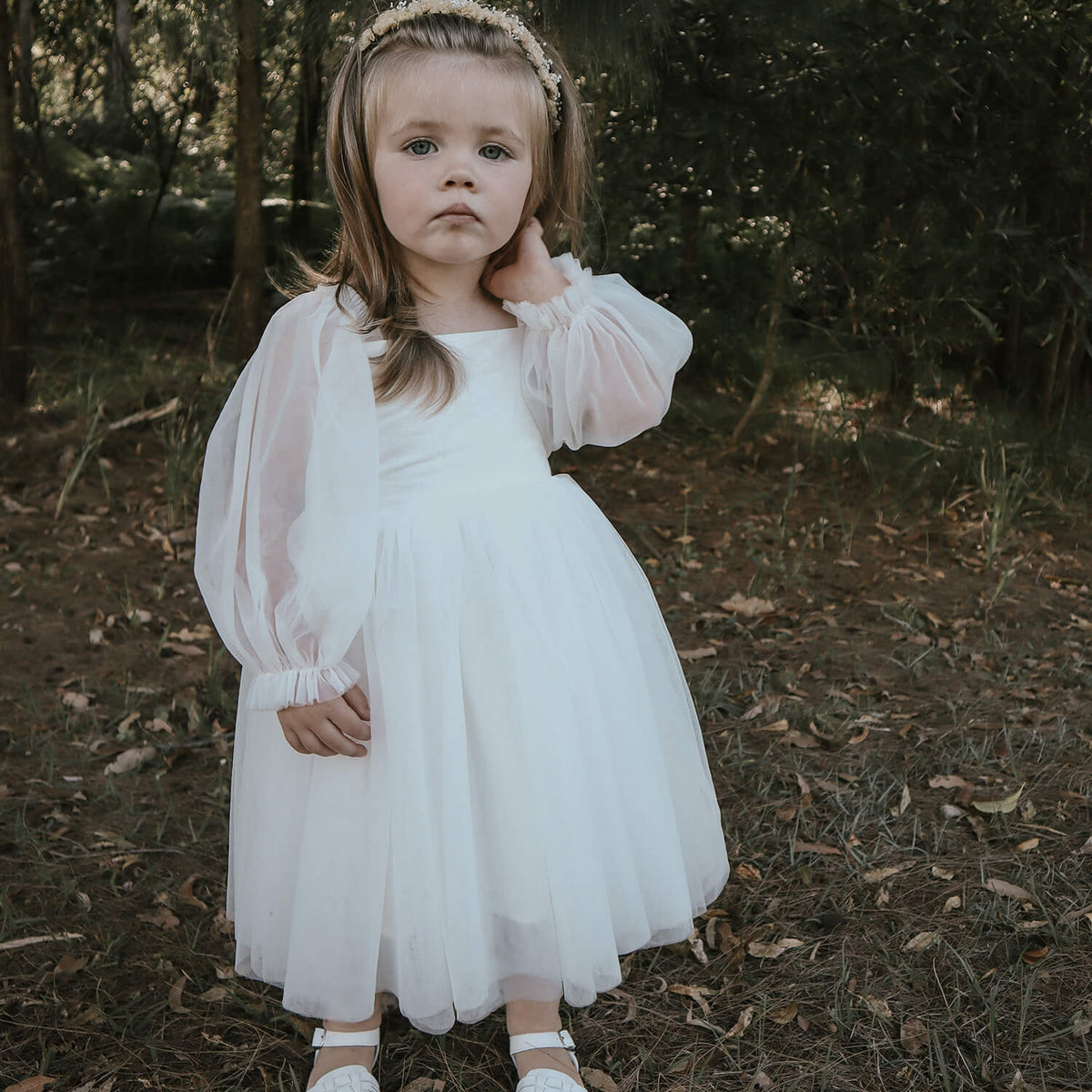 Wren Flower Girl Dress - Ivory